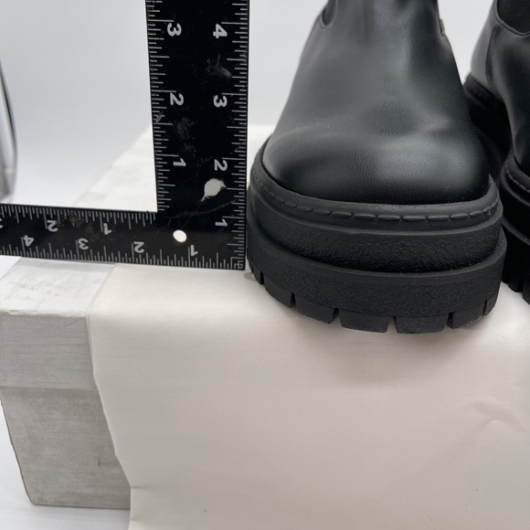 Good American Black Combat pull on platform Boots Size 11 Women’s NIB - Picture 7 of 14